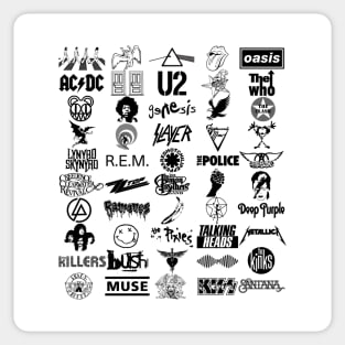 Top 50 Rock Bands Sticker